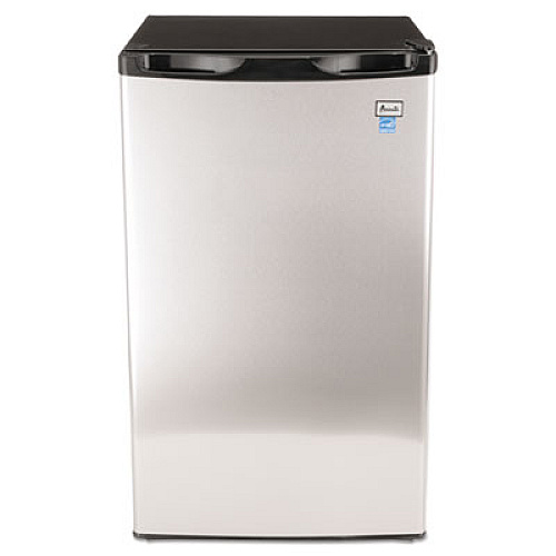 Avanti 4.4 CF Refrigerator, 19 1/2"W x 22"D x 33"H, Black/Stainless Steel (RM4436SS)