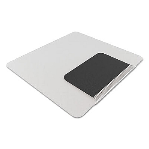 ES Robbins Sit or Stand Mat for Carpet or Hard Floors, 36 x 53 with Lip, Clear/Black (184612)