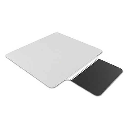 ES Robbins Sit or Stand Mat for Carpet or Hard Floors, 36 x 53 with Lip, Clear/Black (184612)