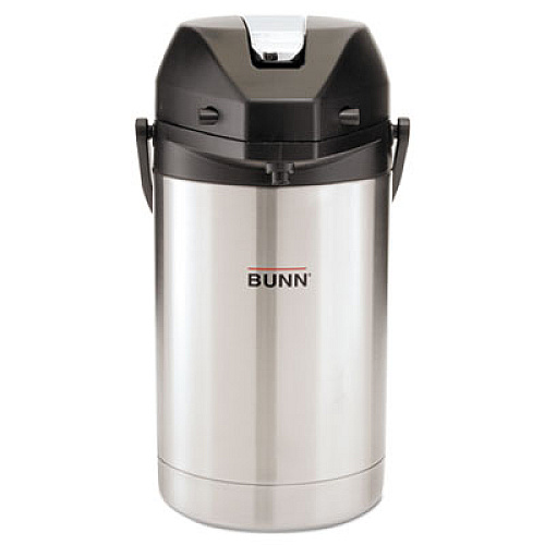 BUNN Lever Action Airpot, 84 oz, Stainless Steel/Black (AIRPOT25)