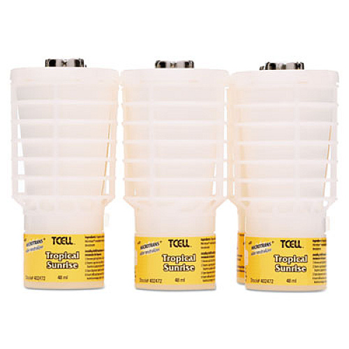 Rubbermaid Commercial Tcell Microtrans Odor Neutralizer Refill, Tropical Sunrise, 48 Ml, 6/carton (402472CT)