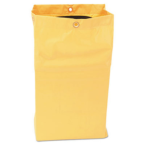 Zippered Vinyl Cleaning Cart Bag for Rubbermaid Commercial 6173-88, 24 gal, 17.25" x 10.5" x 30.5", Yellow (1966719)