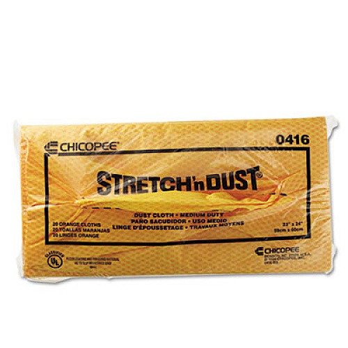 Chix Stretch 'n Dust Cloths, 23.25 x 24, Orange/Yellow, 20/Bag, 5 Bags/Carton (0416)