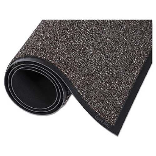 Crown Cross-Over Indoor/Outdoor Wiper/Scraper Mat, Olefin/Poly, 24 x 36, Brown (CS0023BR)