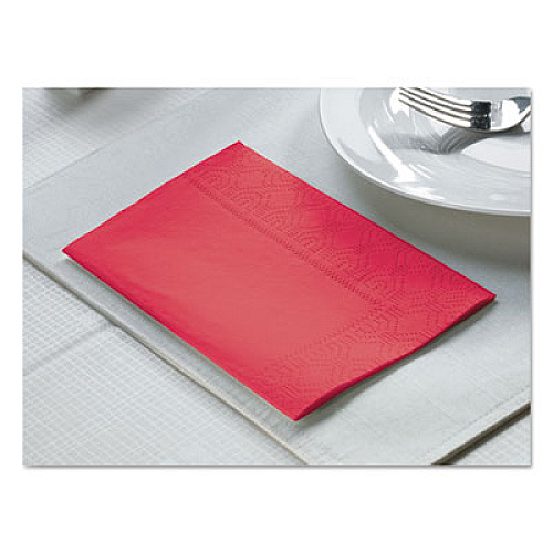 Hoffmaster Dinner Napkins, 2-Ply, 15 x 17, Red, 1,000/Carton (180511)