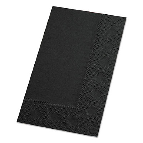 Hoffmaster Dinner Napkins, 2-Ply, 15 x 17, Black, 1,000/Carton (180513)