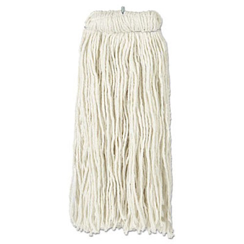 Rubbermaid Commercial Bolt-On Cut-End Mop Head, Rayon, 20 oz, White, 12/Carton (F467)