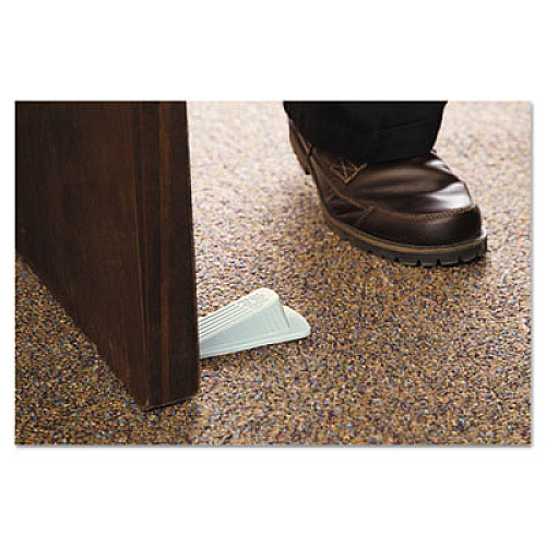 Master Caster Big Foot Doorstop, No Slip Rubber Wedge, 2.25w x 4.75d x 1.25h, Beige, 2/Pack (00975)