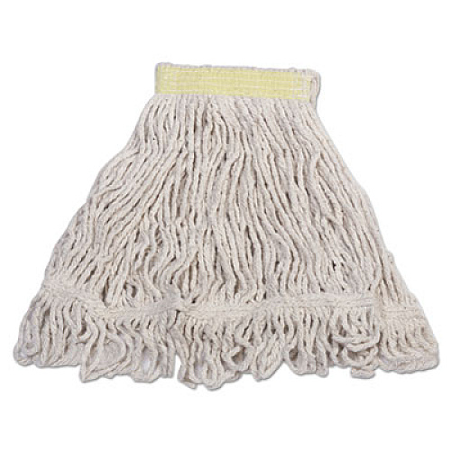 Rubbermaid Commercial Super Stitch Blend Mop, Cotton/Synthetic, Small, White, 6/Carton (D211WHI)