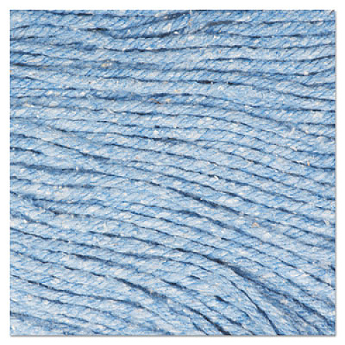 Boardwalk Super Loop Wet Mop Head, Cotton/Synthetic Fiber, 5" Headband, Medium Size, Blue, 12/Carton (502BLCT)
