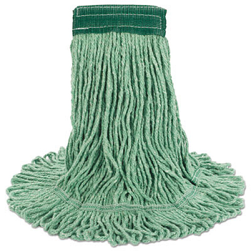 Boardwalk Super Loop Wet Mop Head, Cotton/Synthetic Fiber, 5" Headband, Medium Size, Green (502GNEA)