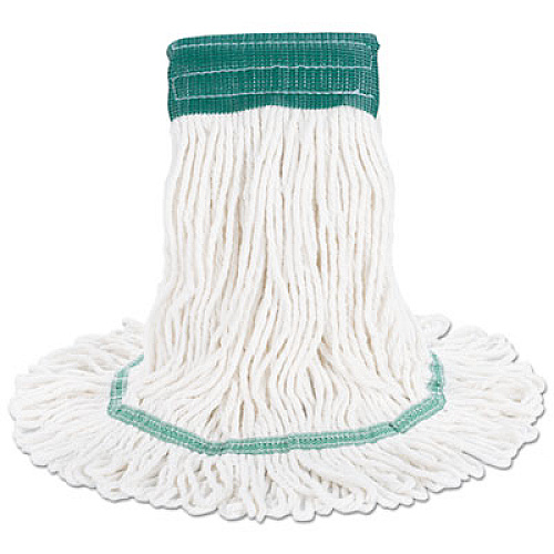 Boardwalk Super Loop Wet Mop Head, Cotton/Synthetic Fiber, 5" Headband, Medium Size, White (502WHEA)