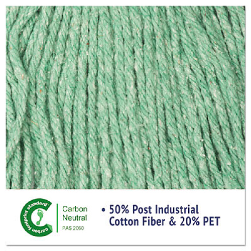 Boardwalk Super Loop Wet Mop Head, Cotton/Synthetic Fiber, 5" Headband, Medium Size, Green (502GNEA)