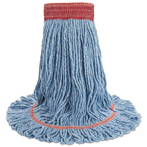 Boardwalk Super Loop Wet Mop Head, Cotton/Synthetic Fiber, 5" Headband, Large Size, Blue (503BLEA)