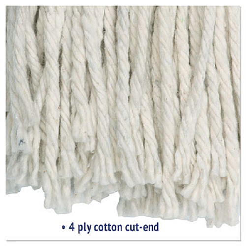 Boardwalk Cut-End Wet Mop Head, Cotton, #20, White (2020CEA)