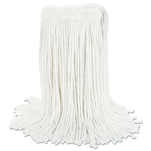 Boardwalk Cut-End Wet Mop Head, Rayon, #24, White, 12/Carton (2024RCT)