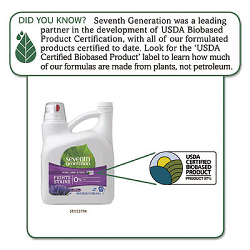 Seventh Generation Natural Liquid Laundry Detergent, Lavender and Blue Eucalyptus, 99 loads, 150 oz (22794)