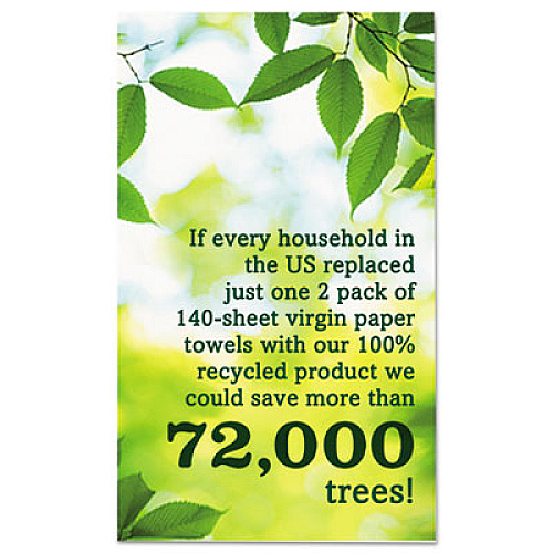 Seventh Generation 100% Recycled Paper Kitchen Towel Rolls, 2-Ply, 11 x 5.4, 140 Sheets/Roll, 2 Rolls/Pack, 12 Packs/Carton (13730)