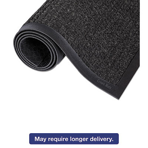 Crown Super-Soaker Wiper/Scraper Mat with Gripper Bottom, Rectangular, Charcoal Gray Loop Pile Surface, 24" x 36" (SSR023CH)
