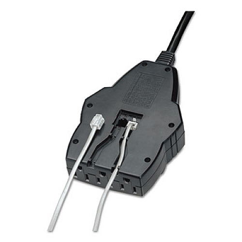 Fellowes Mighty 8 Surge Protector, 8 Outlets, 6 ft Cord, 1460 Joules, Black (99091)