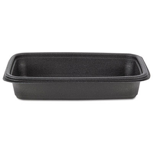 Genpak Microwave-Safe Containers 24oz Plastic Black, 8-3/4x6-1/8x1-1/2, 75/bg 4 Bg/ct (FPR0243L)
