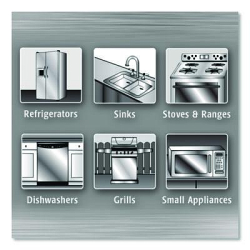 WEIMAN Stainless Steel Wipes, 1-Ply, 7 x 8, White, 30/Canister (92)