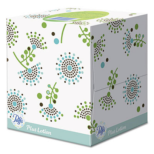 Puffs Plus Lotion Facial Tissue, 2-Ply, White, 56 Sheets/Box, 24 Boxes/Carton (34899CT)