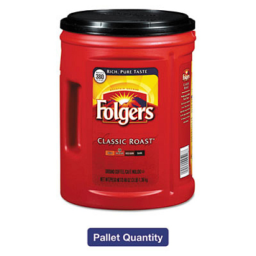 Folgers Coffee, Classic Roast, 48 Oz Canister, 210/pallet (0529CPL)