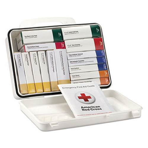 First Aid Only Unitized ANSI Class A Weatherproof First Aid Kit for 25 People, 84 Pieces, Plastic (90569)