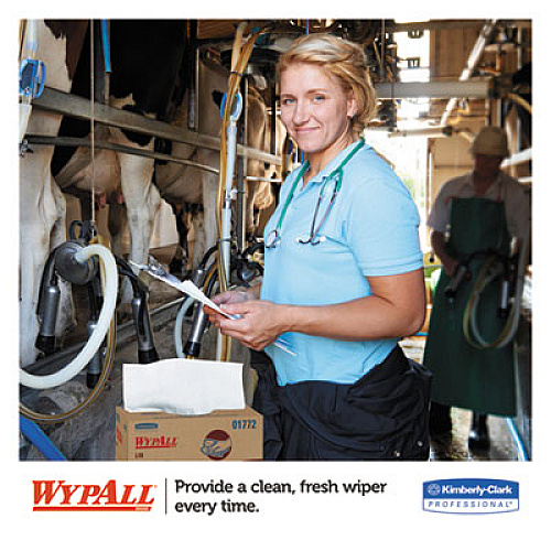WypAll L10 SANI-PREP Dairy Towels, POP-UP Box, 1-Ply,  9 x 10.5, White, 110/Pack, 18 Packs/Carton (01772)