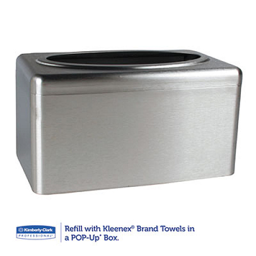 Kleenex Folded Towel Dispenser, 10.4 x 6.1 x 5.4, Stainless Steel (09924)