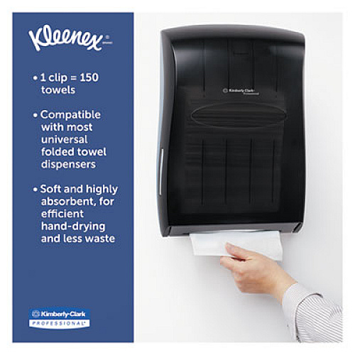 Kleenex Multi-Fold Paper Towels,(4) 4pk Bundles, 9 1/5x9 2/5, White, 150/pack, 16/carton (88130CT)