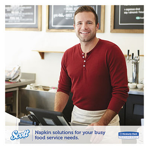 Scott MegaCartridge Napkins, 1-Ply, 8.4 x 6.5, White, 875/Pack, 6 Packs/Carton (98908)