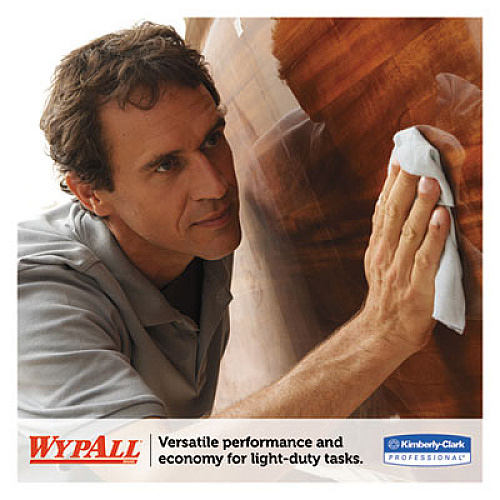 WypAll General Clean X60 Cloths, Flat Sheet, 12.5 x 16.8, White, 150/Box, 6 Boxes/Carton (34900)