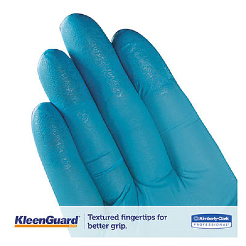 KleenGuard G10 Blue Nitrile Gloves, Powder-Free, Large, 6 mil Thick, 9.5" Long, Blue, 100/Box, 10 Boxes/Carton (57373CT)