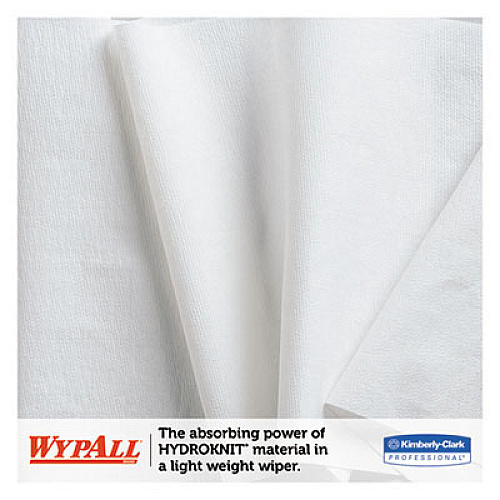 WypAll General Clean X60 Cloths, 1/4 Fold, 11 x 23, White, 100/Box, 9 Boxes/Carton (34770)