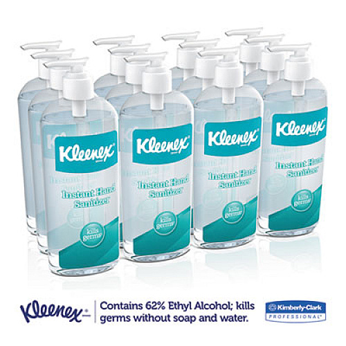 Kleenex Instant Liquid Hand Sanitizer, 8 oz, Pump Bottle, Sweet Citrus Scent, 12/Carton (93060CT)