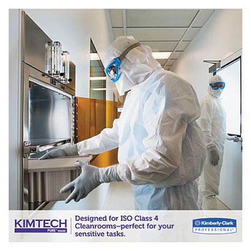 Kimtech W4 Critical Task Wipers, Flat Double Bag, 12 x 12, Unscented, White, 100/Bag, 5 Bags/Carton (33330)