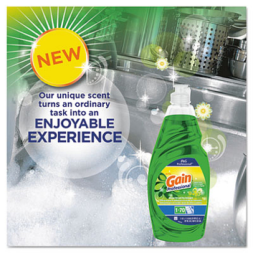 Professional Manual Pot and Pan Dish Detergent, Gain Original, 38 oz Bottle (70740CT)