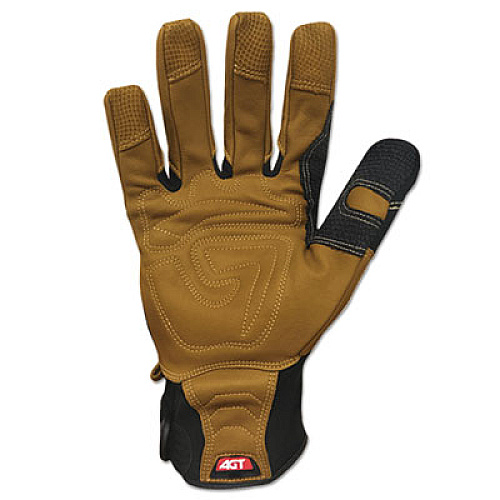 Ironclad Ranchworx Leather Gloves, EN388: 2123, 9.5" Long, Large, Black/Tan, Pair (RWG204L)