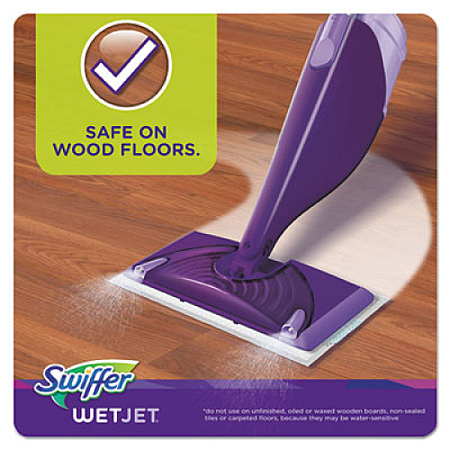 Swiffer WetJet System Refill Cloths, 11.3" x 5.4", White, 24/Box (08443)