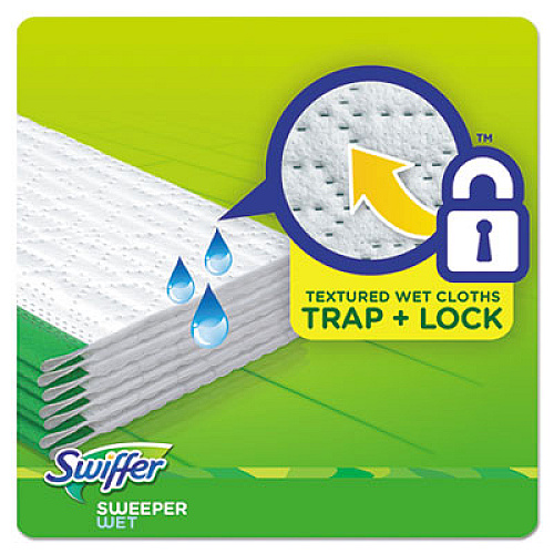 Swiffer Wet Refill Cloths, Open Window Fresh, Cloth, White, 8 x 10, 12/Tub (95531PK)