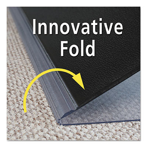 ES Robbins Sit or Stand Mat for Carpet or Hard Floors, 45 x 53, Clear/Black (184603)