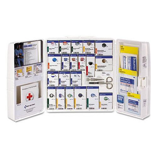First Aid Only ANSI 2021 SmartCompliance General Business First Aid Station for 50 People, with Medication, 242 Pieces, Plastic Case (90608021)