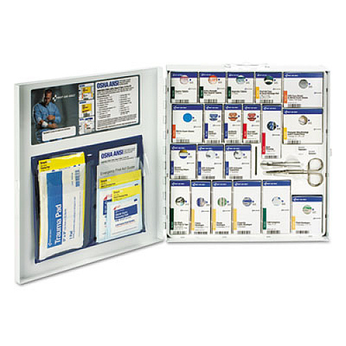 First Aid Only ANSI 2015 SmartCompliance General Business First Aid Station for 50 People, 241 Piece, Metal Case (746000)