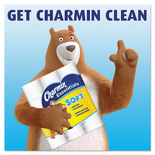Charmin ESSENTIALS SOFT BATHROOM TISSUE, SEPTIC SAFE, 2-PLY, WHITE, 4 X 3.92, 200/ROLL, 20 ROLL/PACK (96609)