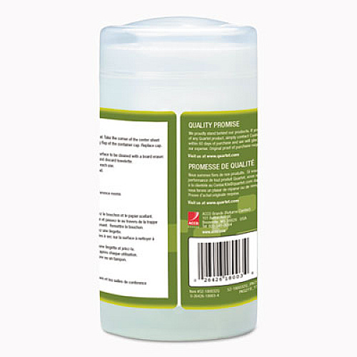 Quartet Board Wipes Dry Erase Cleaning Wipes, Cloth, 7 x 8, 70/Tub (52180032)