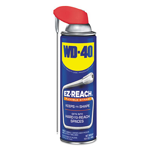 WD-40 Lubricant Spray, 14.4 oz Aerosol Can w/EZ Reach Straw, 6/Carton (490194)