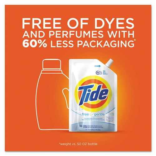 Tide FREE AND GENTLE LAUNDRY DETERGENT, 48 OZ POUCH, 3/CARTON (94255)