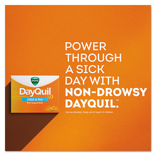 Vicks DayQuil Cold and Flu LiquiCaps, 24/Box (01443BX)